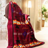 Navajo Sherpa Lined Silk Touch Throw – 50x60